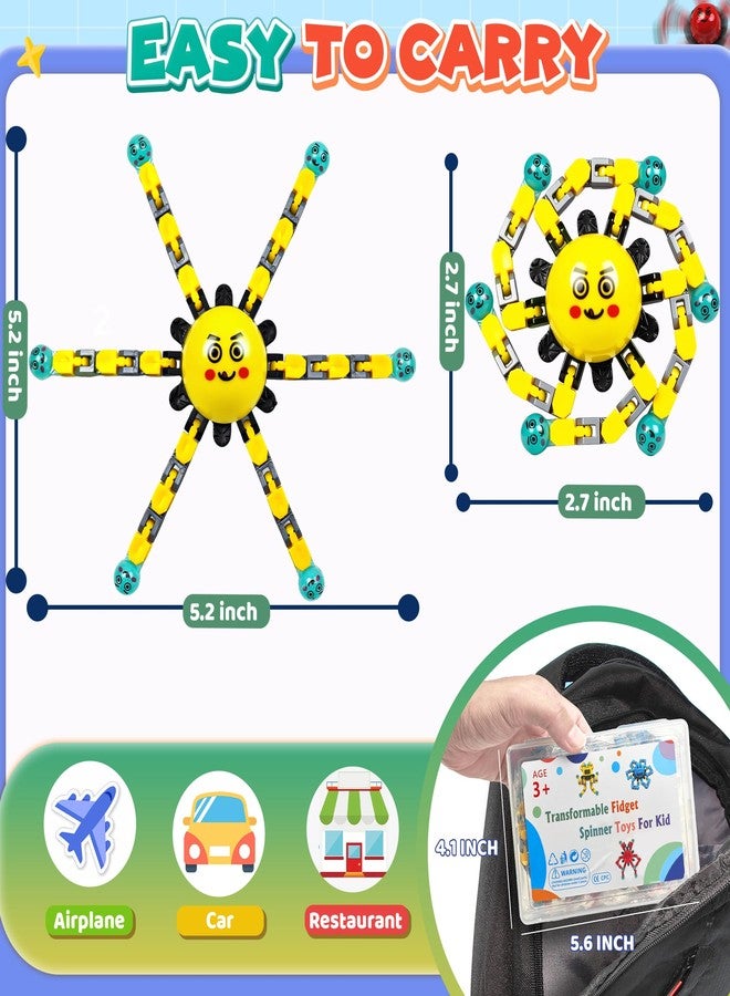 Dr.Kbder Valentines Day Gift for Kids Classroom Boy 6 Pack Fidget Spinner Toys ADHD Sensory Autism Airplane Car Travel Restaurant Road Trip Activities Autistic Cool Prizes Must Have Christmas Stocking Stuffers - Image 2